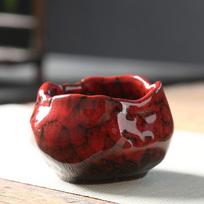 Keramikos arbatos puodelio krosnies transformavimo arbatos dubenėlis vandens puodelis Lotus Shape Temmoku Glaze Nordic Style Buitiniai kūrybingi gėrimai 150 ml