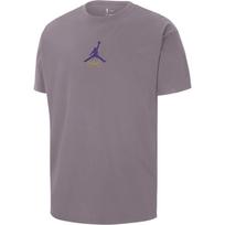 Jordan NBA Los Angeles Lakers Courtside Statement Edition Crew Neck Loose Fit Logo Short Sleeve T-Shirt Men Tops Purple-Smoke HF5434-524 2XL
