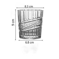 Whisky Glass Cocktail Wine Glass Creative Glacier Vodka Wine Cup Japanese Bar Whiskey Beer Glass Leaf Cup Transparent Brandy Cup 268ml