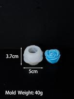 S/M/L dydžio gėlės silikoninė žvakių forma 3D rožės formos kvapnių žvakių UV epoksidinės dervos forma DIY Motinos dienos amatų dovanų gamybos įrankiai gray