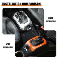 Car Center Console Shift Panel Cover Decoration ABS Plastic Orange For Jeep For RENEGADE 2016+ Auto Interior Accessories CHINA gray