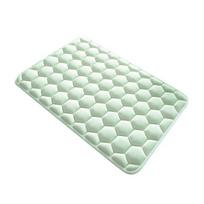 Memory Foam Bath Mat Absorbent Bathroom Rug Honeycomb Quick Drying Anti Slip Bath Rug for Bathroom Kitchen Bedroom Use 50*80cm šviesiai žalios spalvos