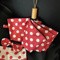 red polka dot umbrella, women's, fully automatic/manual sun umbrella, dual-purpose sun and sun protection, folding umbrella Aluminum&8K