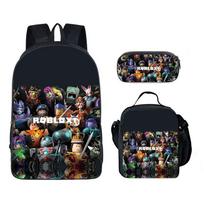 Roblox 3-Piece Backpack Set with Pencil Case and Pouch, 40x11x30cm, Multicolor, School Supplies for Kids