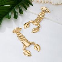 New Personality Exaggeration Creative Lobster Earrings for Women Girls Geometric Ear Accessories Holiday Party Creative Gifts bronza