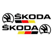 Car Sticker 2PCS Car Rearview Mirror Reflective Decals Waterproof Safety Warning Stickers Accessories For Skoda Octavia A5 A7 RS 2pcs