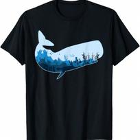Sperm Whale Print Underwater - Lover Sperm Whale T-Shirt S įvairiaspalvis