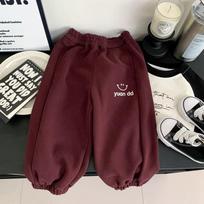 Kids' Smiley Face Sweatpants: Soft, Casual Long Pants for Boys & Girls with Fashion Pockets 150 cm