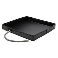 Yousheng Lauko dušo pagrindas su nuimamu nutekėjimo vamzdžiu, sulankstomas, vandeniui atsparus PVC, lauko stovyklavimui, paplūdimiui, kemperiui, dušo padėklas, grindų stendas juoda