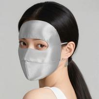 Fashion 100% Silk Summer Sunscreen Mask UPF50+ Sun Protection UV Protection Mask Full Cover Cooling Bike Cycling Mask for Women sidabras