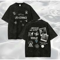 Vintage Life Is Strange T-shirt Summer Men's and Women's Cotton Clothing Fashion Oversize Short Sleeve Top S
