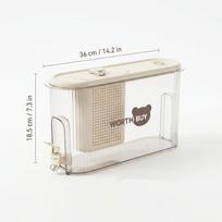 Large Capacity Refrigerator Cold Water Kettle Tea Juice Beverage Dispenser 4L Transparent Plastic Water Jug With Faucet & Filter
