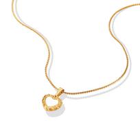 304 Stainless Steel Link Cable Chain Necklace Vintage Heart Bow Tie Round Square Pendant For Women 45cm(17 6/8 ) Long, 1 Piece