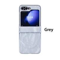 For Samsung Galaxy Z Flip 7 6 5 4 3 Textured Silk Feel Invisible Magnetic Plating PC Folding Phone Case For Galaxy Z Flip 4 pilka