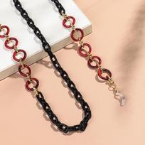 New Colorful Acrylic Link Sunglasses Chain Mask Strap for Women Trend Geometric Neck Cord Glasses Lanyard Rope Accessories Gift