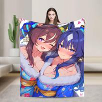 Anime Uma Musume Flaneliniai pledai Šiltas pledas sofai, lovai, iškylai Estetiškas lovatiesė Sofos lovos užvalkalas 80x120cm(31x47inch)