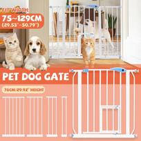 White+Blue Iron pipe + ABS Safety Gates Baby Stair Fence Barrier Dog Pet Gate Safety Enclosure Dog Fences Cage Extend Fence 10cm/3.94""