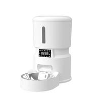 Smart Automatic Pet Feeder, 4L Food Storage with Timer, Electric Feeding Machine for Cats and Dogs balta