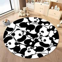 Free shipping  Playful Panda Pattern Round Rug for Kids' Rooms  round carpet for home sofa bedroom,gift Diameter -60cm