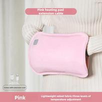 Electric USB Heating Pad Cushion Flannel Pillow Mat Thermal Blankets For Winter Abdomen Waist Foot Hand Warmer Reusable Washable rožinė