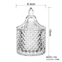 European Relief Glass Jar Candy Jar Kavos indelis Stiklinis laikymo indelis skaidri