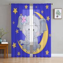 Mielas drambliukas langų užuolaidos svetainės tiulio užuolaidos virtuvės dekoras vaikų kambario užuolaida langų apdaila 135W x 114H(cm) white
