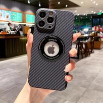 Kevlar Magsafe Case for iPhone 14 13 12 11 Pro Max Plus Cover Magnetic Wireless Charging Carbon Fiber Logo Hole Hard Shell Funda for iPhone 14