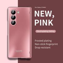 360 Full-Bod Plating Hinge Case for Samsung Galaxy Z Fold 6 Fold 5 Fold 4 Fold 3 Fold 2 Shockproof Armor Matte Protector Cover Samsung Z Fold 3 rožinė