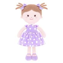 Plush Baby Doll Baby Girl Gifts Milly Polka Dot Series for Baby's First Birthday Gift 30cm violetinė