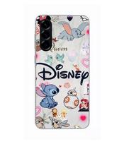 Case - Maniacase - Samsung Galaxy A26 - Silicone - Black - Disney Stitch Ariel Dumbo juoda