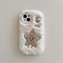 Naujas katės ausų siuvinėjimas žvaigždė mėnulis pliušinis telefono dėklas iPhone telefono priedai mergaitėms iPhone 11 12 13 14 15 16 Pro Max For iPhone 15