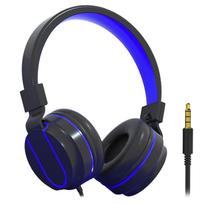 Laidinės ausinės mokyklai su HD mikrofonu, stereo garsu, sulankstomos ausinės internetiniam mokymuisi, laidinė 3,5 mm lizdo jungtis, ant ausų uždedamos ausinės PC, telefonams, planšetiniams kompiuteriams ir kt. Wire length: 120cm mėlyna