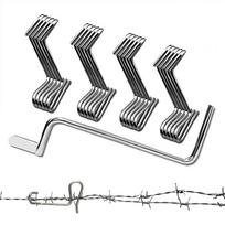 Barb Fence Wire Tensioner with Fast Tightening Metal Fence Post for Vegetable Gardens Flower Beds Lawns One Size