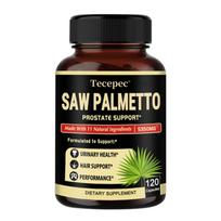Saw Palmetto Supplement, With Turmeric Curcumin, Black Pepper, Nettle Leaf, 120 Capsules 120 Capsules