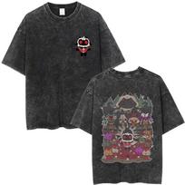 Washed Vintage Game Cult of The Lamb Graphic T-shirt Men Women Casual Oversized Short Sleeve T Shirts Unisex Fashion Streetwear S