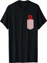 Lobster Design - Cute Pocket Animal Lobster T-Shirt S įvairiaspalvis