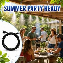 Outdoor Cooling Mist System 23 Meter 75FT Garden Patio Misting Hose with Brass Nozzles and Connector for Evaporative Cooling One Size