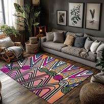 Aboriginal Art Doormat Indoor Outdoor Rug Washable Floor Mat Home Decor Entrance Welcome Mat Tribal Pattern Area Rug Gift 50x80cm