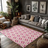 Pink Persian Rug Pattern Doormat Indoor Outdoor Floor Mat Washable Entrance Rug Home Decor Area Rugs Living Room Carpet Floor Co 50x80cm