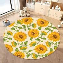 Free shipping! Sunflower Pattern Round Rug for Cozy Living Spaces round carpet for home sofa bedroom, gift Diameter -60cm