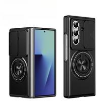 For Samsung Galaxy Z Fold 7 6 5 Z Flip7 6 Case Slide Camera Cover Lens Protector with 360 Rotating Ring Kickstand Shockproof Phone Case for Women Men Samsung Z Fold7 juoda