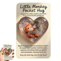 Punch Heart-Shaped Pocket Hug  Figurine Collectible Glass Animal Statue W/Card 2026 Funny Monkey Decor Ornaments For Home