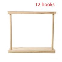 Portable Wood Necklace Stand 12 /18 Hook Exquisite Necklace Hanging Rack Bracelets Display Jewelry Jewelry Holder