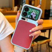 For Xiaomi 17 17 Pro 17 Pro Max electroplated litchi texture leather  drop-resistant and fingerprint-proof phone case For Xiaomi 17 ProMax raudona