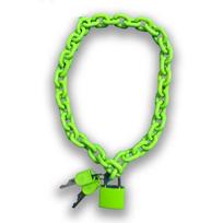 New Rock Punk Acrylic Link Chain Lock Pendant Necklace For Women Men Colorful Long Chain Necklace Fashion Nightclub Jewelry Gift žalia