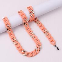 New Matte Colorful Acrylic Link Sunglasses Holder Chains Lanyard Necklaces Women Eyeglasses Chain Cord Hanging Neck Strap Gifts