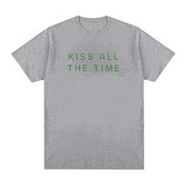 Harry Styles Kiss All The Time Tour Letter Print TShirts Men Women Retro O-Neck Fashion Oversized Cotton Y2K Top S