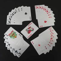 Silver Foil Playing Cards Poker Game Waterproof Plastic Poker Gift Collection Holiday Party Activities Chess and Card Souvenirs