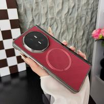For VIVO X Fold 5 Case luxury PU double hinge Magnetic wireless charging Protective Back Cover Case For VIVO X Fold5 Phone Shell vivo X Fold5