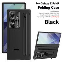 For Samsung Galaxy Z Fold 7 Case Hard With Stand tempered glass film Protective Back Cover For samsung Z Fold7 6 5 4 Phone Shell Galaxy Z Fold7 juoda